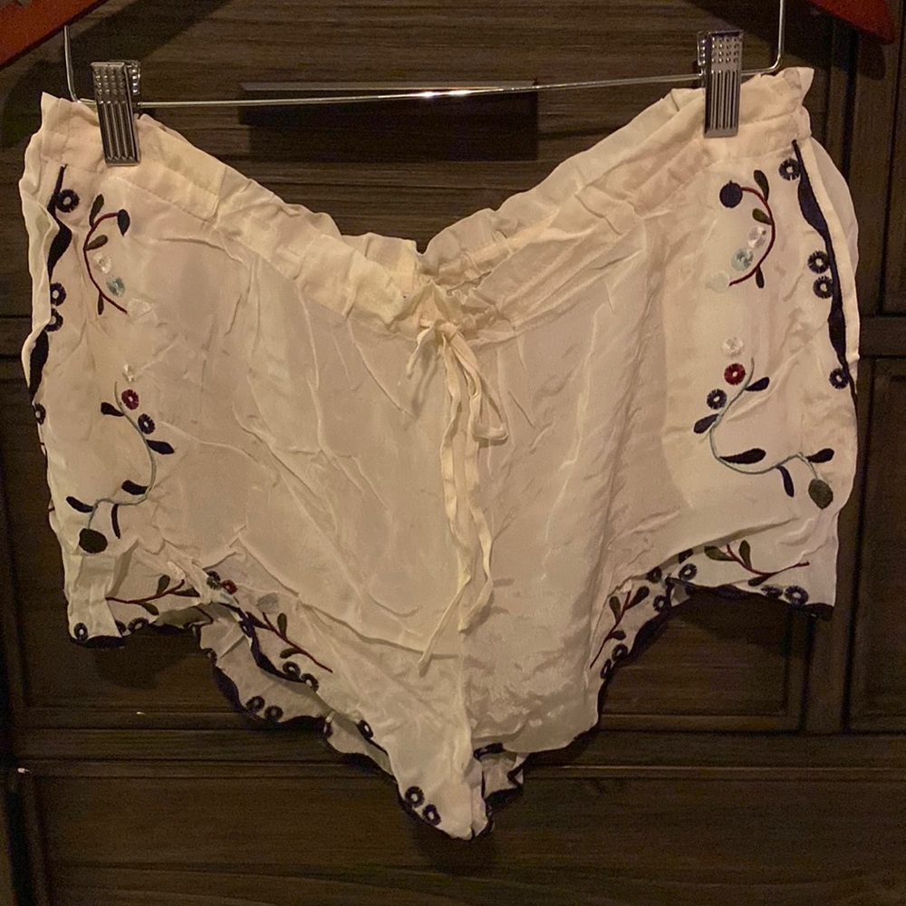 Cream (SHEER) Free People shorts- never worn